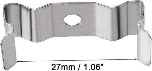 uxcell T8 Clips Bracket Hanger for Integrated Tube Light Fixture, Nickel-plated Manganese Steel, Pack of 15...