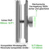 FANAUE Double Socket Arm Compatible with B Size 1" Ball Components for RAM Mounts (Long Arm)...
