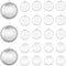 UNICRAFTALE 30pcs DIY Blank Dome 304 Stainless Steel Pendant Making Kits Flat Round Bezel Tray Charms with Glass Cabochons Blank Bezel Pendant Tra...