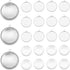 UNICRAFTALE 30pcs DIY Blank Dome 304 Stainless Steel Pendant Making Kits Flat Round Bezel Tray Charms with Glass Cabochons Blank Bezel Pendant Tra...