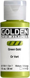 Fluid Acrylics by GOLDEN, Green Gold, 1 fl. oz. Bottle, Professional Acrylic Paint, Transparent...