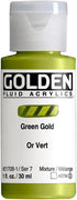 Fluid Acrylics by GOLDEN, Green Gold, 1 fl. oz. Bottle, Professional Acrylic Paint, Transparent...