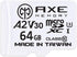 AXE MEMORY 64GB Micro SD Card 4K Ultra Full HD Video Premium Speed MicroSDXC Up to 100MB/S A2 V30 UHS-I U3, with SD Adapter...