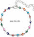 Evil Eye Ankle Bracelet Silver Evil Eye Bead Anklet Beach Fashion Foot Jewelry for Women...
