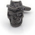 Mens Gun Black Vintage Skull Head with Hat Cross Bones Cufflinks for Wedding Business Cuff Links...
