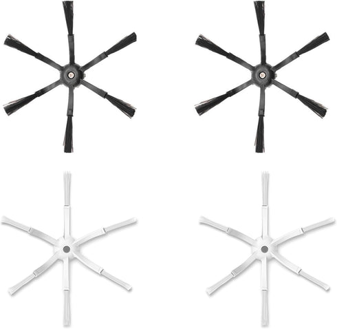 4Pcs Hexagon Side Brushes Compatible for Roborock Q Revo Self-Cleaning Sweeping Robot Vacuum Cleaner P10 Replacement Parts Accessories...