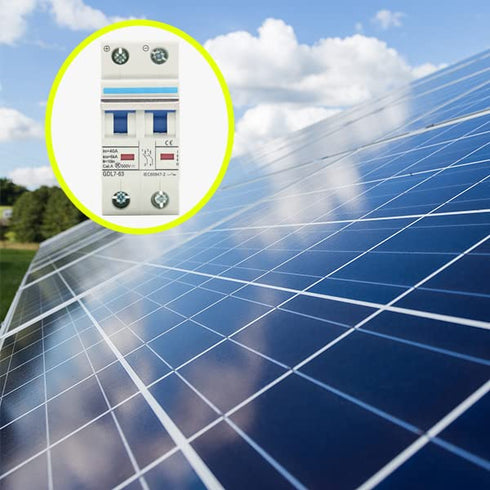 2 Pole DC Miniature Circuit Breaker, 500V 40 Amp DC Breaker Solar Disconnect Switch C40 for Solar Panel PV System...
