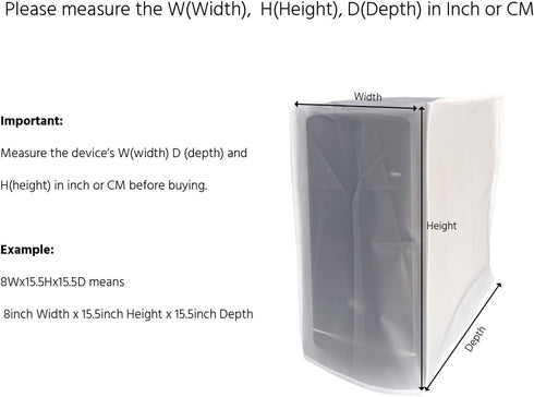 CPU Dust Cover Large Size CPU Computer Desktop Gaming PC Mid-Tower Full Body Protective Cover Case with Adjustable Solid Cord Tight Rope Black...