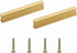 2 Pack, Brass Solid Handle, Stylish Pure Copper Wardrobe Door Handles for Wardrobes, Cabinets, Drawers. (XL (Pitch of Holes 3.78inch))...