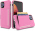for iPhone 11 Pro Case with Card Holder,Credit Card Slot Protective Wallet Cover Case - Pink...