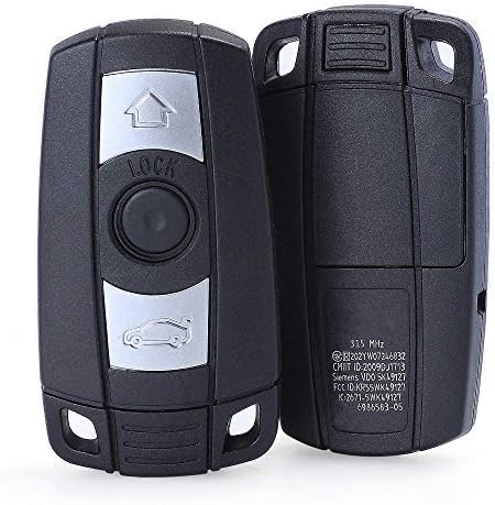 keyless Entry Remote car Key fob 3 Button Replacement PCF7952 Chip for BMW CAS3 3/5 Series X5 X6 with Comfort Access 315MHz KR55WK49127...