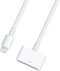 Lightning to 30 Pin Cable Charging Sync Connector 8 Pin Male to 30 Pin Female Converter Adapter Compatible with Select iPhone, iPad and iPod Model...