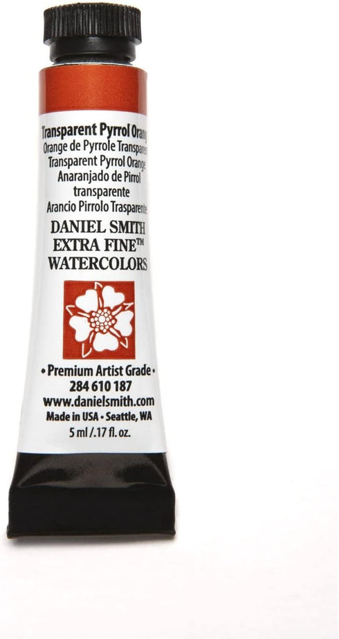 Daniel Smith Extra Fine Watercolor Paint, 5ml Tube, Transparent Pyrrol Orange, 284610187, 0.17 Fl Oz (Pack of 1)...