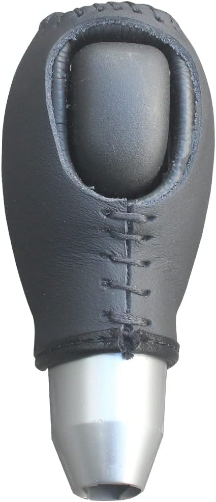 Black Leather Gear Shift Knob Cover for Nissan 370Z Fusion Gear Shift Cover/Accessories for Nissan (Black)...