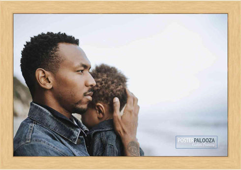 Poster Palooza 6x9 Traditional Natural Wood Picture Frame - UV Acrylic, Foam Board Backing, & Hanging Hardware Included!...