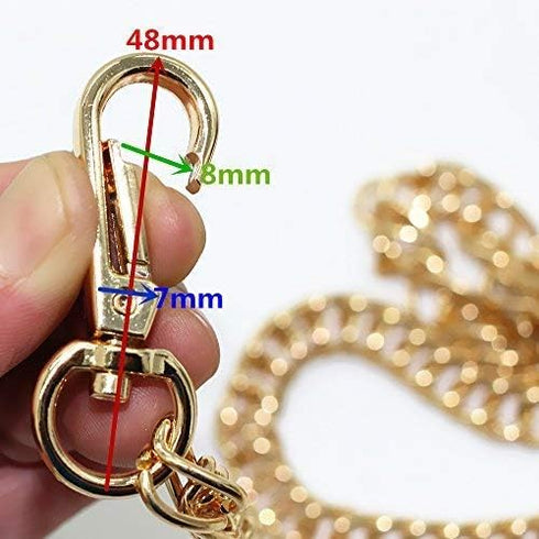 55" DIY Replacement Chains for Handbags Heavy Duty Flat Iron Metal Shoulder Strap Adjustable Purse Crossbody Bag Strap Accessories Decorative Stra...