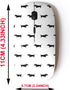 2.4G Wireless Mouse with Cute Pattern Design for All Laptops and Desktops with Nano Receiver - Dachshund Dog Silhouette...