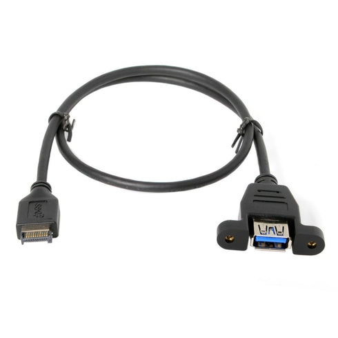 cablecc USB 3.1 Front Panel Header to USB 3.0 Type-A Female Extension Cable 50cm Panel Mount Type...