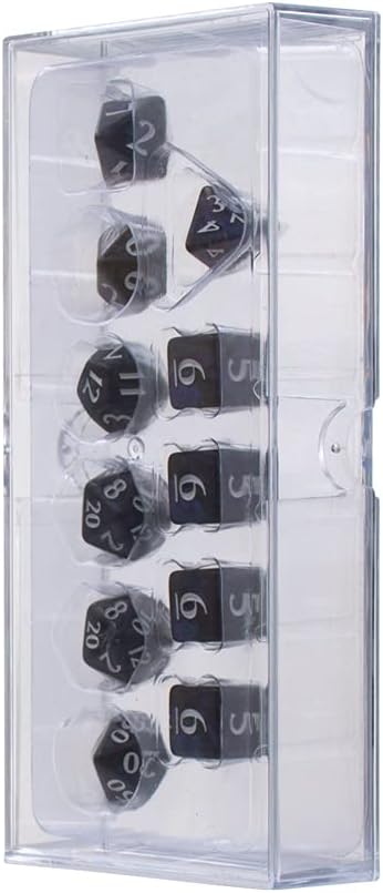 Ultra PRO - Eclipse 11 Dice Set (Jet Black) - Great Dice Set for All Kinds of Card Games and Board Games Such As, DND, MTG, and RPG - UP Your Game...