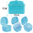 Denture Bath Box Cup, Complete Clean Care for Dentures, Clear Braces, Mouth Guard, Night Guard & Retainers,Traveling (Blue & Purple)...