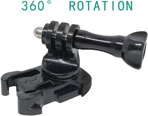 360 Degree Rotate Screw Swivel Mount Helmet Strap Buckle Adapter Holder Mount for GoPro Hero 11/10/9/8/7/(2018)/6/5/4 Black,Hero 3+,DJI Osmo,AKASO...