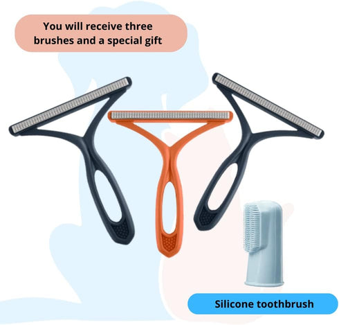Pet Hair Remover Brush Set 3 Pack - Perfect for Removing Hair and Lint - Extra Gift for Your Pet Grooming!...