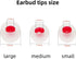 Earbuds Replacement Tips Silicone Earbud Tips Earpads Replacement Silicone Replacement Earbuds Tips for Bluetooth Earphones (Fit in Inner Hole 4.5...