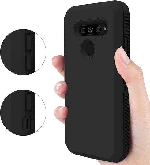 Annymall for LG V40 Case, LG V40 ThinQ Case, with Built in Screen Protector Full Body Rugged 3 in 1 Bumper Heavy Duty Shockproof Drop/Dust-Proof P...