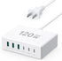 USB C Charger 120W GaN?Multiple USB Charger?3USB-C + 3USB-A? PD Charger, 6 Port USB C Charging Station Compatible with iPhone/Samsung/Google/Table...