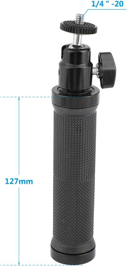 CAMVATE Rubber Hand Grip with 1/4" Ball Head Mount for Photographic Accessory (Black) - 2258...