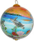 Collectible Hawaiian Glass Ornament Hand Painted Sea Turtles in The sunsetwith Gift Box Hand Painted Sea Turtles in The Sunset...