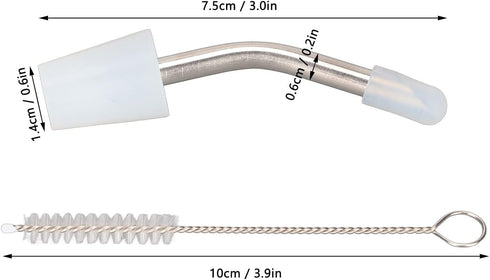 Stainless Steel Extended Kettle Spout with 10cm Brush, Coffee Kettle Spout for Home Kitchen Outdoor Use...