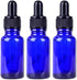AKOAK 30ml Blue Glass Bottle with Dropper - for Essential Oils or Laboratory Chemicals, Pack of 3...