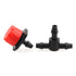 Irrigation Dripper 50PCS Adjustable Drip Irrigation Sprinkler with 50PCS 1/4 Inch Irrigation Tee Drip Irrigation Kit for Misting Watering Plant Co...