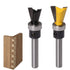 Wolfride 2Pcs Dovetail Router Bits 1/4 Inch Shank Dovetail Joint Router Bit Set with Bearing for Woodworking Cutter...