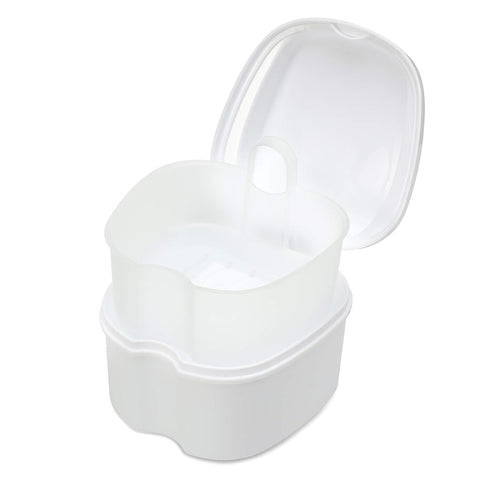 Annhua Dental Orthodontic Retainer Case Cleaning, Denture Cup Holder Case Travel, Denture Retainer Bath Box Storage Soaking Box...