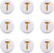 Cheriswelry 50g/360pcs Flat Round Letter Alphabet Beads with Gold Letter T Acrylic Disc Coin Pony Bead Spacers for Jewelry Kandi Bracelet Necklace...
