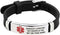 Red Medical Alert ID Bracelet for Women Men's Emergency First Aid Health Alert Laser Engraved Satinless Steel Adjustable Silicone Wristband Bracel...