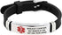 Red Medical Alert ID Bracelet for Women Men's Emergency First Aid Health Alert Laser Engraved Satinless Steel Adjustable Silicone Wristband Bracel...