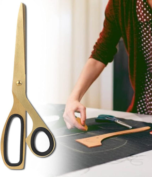 Gold and Black Lightweight Scissors, Golden Scissors, Beautiful for Office Home...