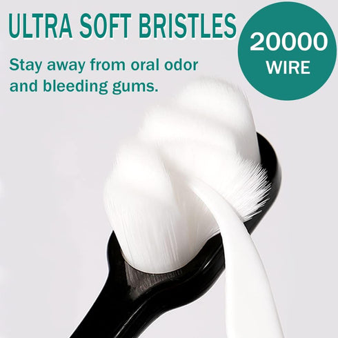 GoldDawn Extra Soft Toothbrush for Sensitive Teeth and Gums? Micro Fur Manual Toothbrush with 20000 Ultra Soft Bristle, Excellent Cleaning Effect?...