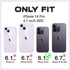 Case Compatible with iPhone 14 Pro Case, Slim Fit Crystal Clear Floral Pattern Pink Purple Flowers Design, for Girls Woman Hard Back Soft Bumper S...