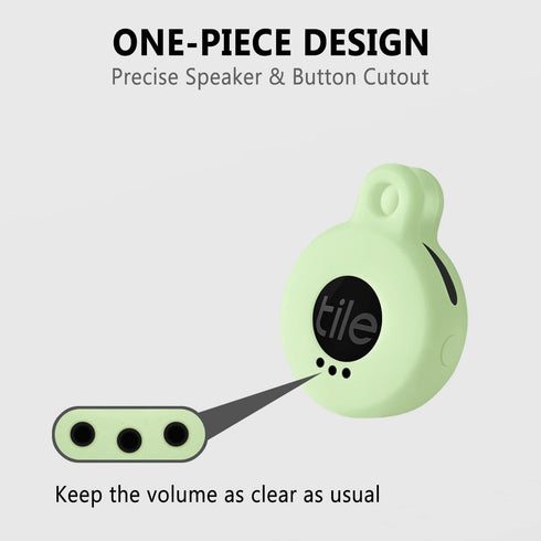 Geiomoo Silicone Case Compatible with Tile Sticker 2022, Protective Cover with Carabiner (Luminous Green)...
