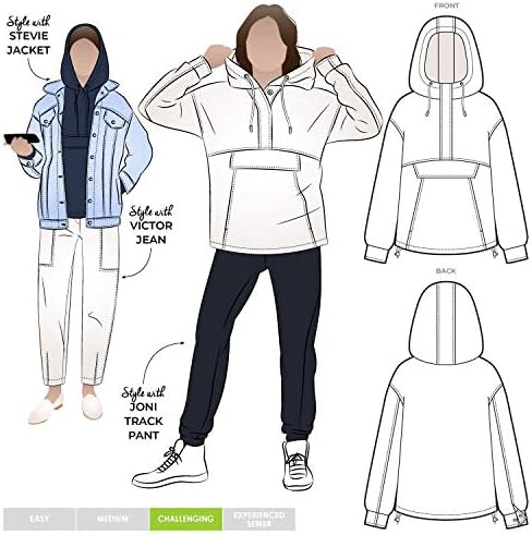 Style Arc Sewing Pattern - Kennedy Hooded Top (Sizes 10-22)...