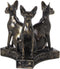 Kino Triple Sphinx Cats Crystal Sphere Ball Stand Display Base Holder Resin Figurines Statue Home Decoration for 60-70mm Sphere (Sphinx cat)...