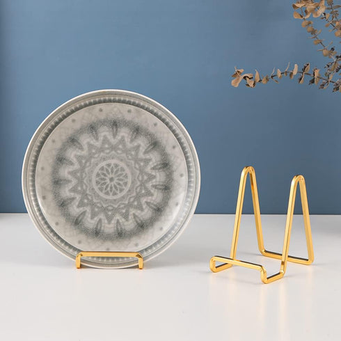 Plate Holder Easel Display Stand - 4.5 inch Metal Plate Stands for Display - Tabletop Picture Stand - Gold Iron Easels for Display Pictures | Phot...
