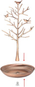 INVIKTUS Silver Birds Tree Jewelry Stand Display Earring Necklace Holder Organizer Rack Tower...