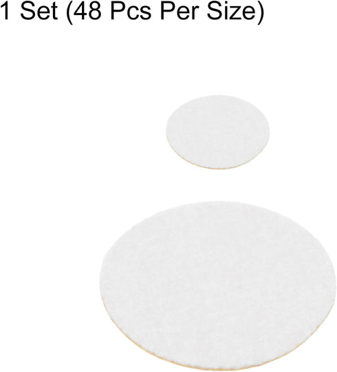Round Adhesive Felt Circles Set, 12/25mm 15/32"/1" Pre Cut Felt Craft Stickers Non-Woven Mini Felt Fabric Circles for DIY Sewing Handcraft Cut Pro...