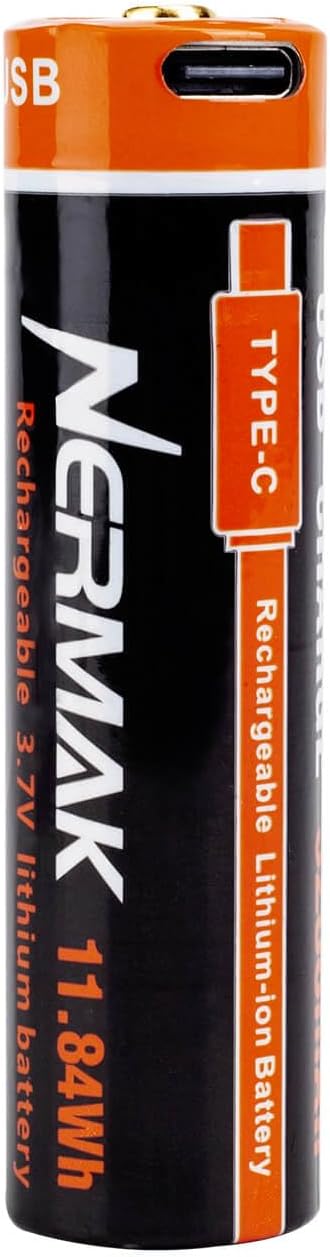 3.7V 3200mAh USB Rechargeable Lithium lon Battery for Flashlights, Headlamps, Bike Lights, Bluetooth Speaker Etc...