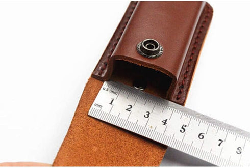 Snap Fastener Hunt Holder Pocket Outdoor Camping Knife Sheath Artificial Leather Multi Tool Case Belt Loop Hiking Pouch Holster...